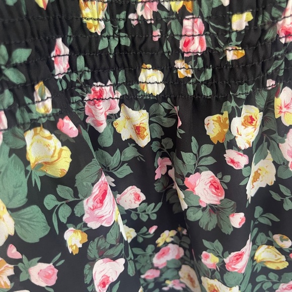 Chicsoul 2x Floral Plus Top Multicoloured  Blouse  Long Sleeved Peasant - Picture 5 of 8